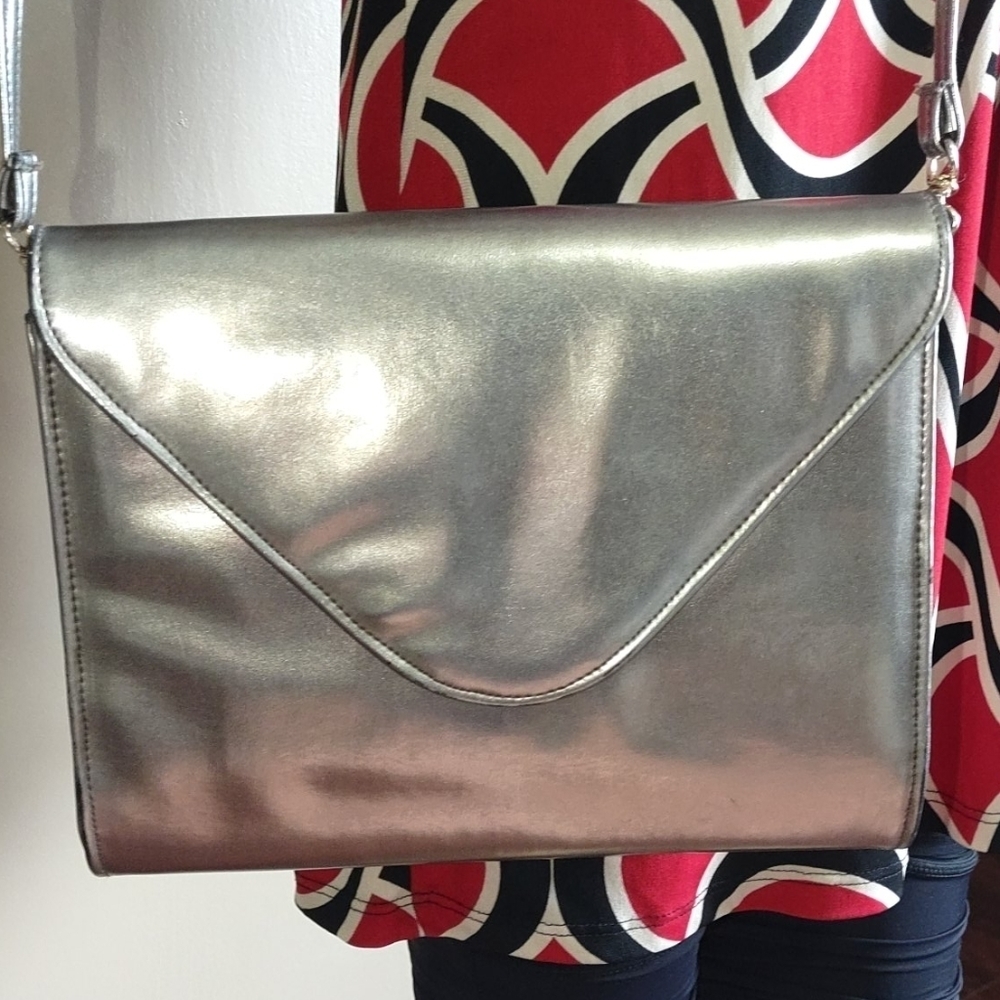 GoldSilver '80s vtgclutch/body bag - Picture 1 of 6